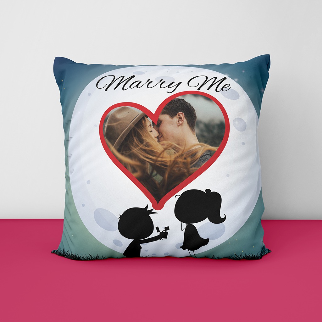 Marry Me Personalized Photo Cushion